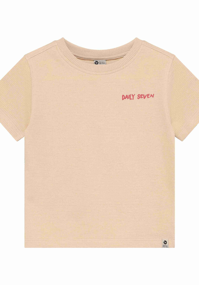Daily Seven T-shirt Backprint Latte Sand