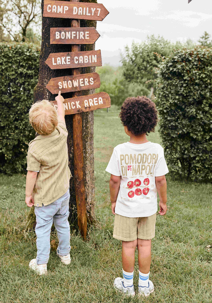 Daily Seven T-shirt Backprint  Egret