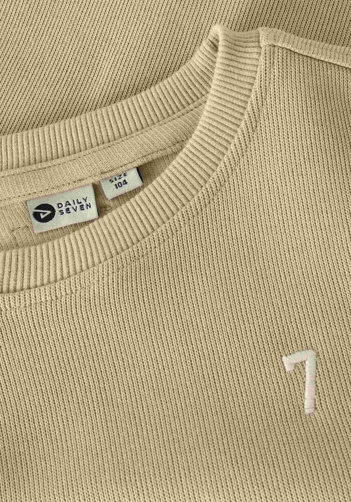 Daily Seven Oversized Sweater Tape Pale Olive Green