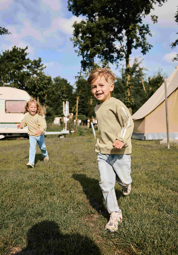 Daily Seven Oversized Sweater Tape Pale Olive Green