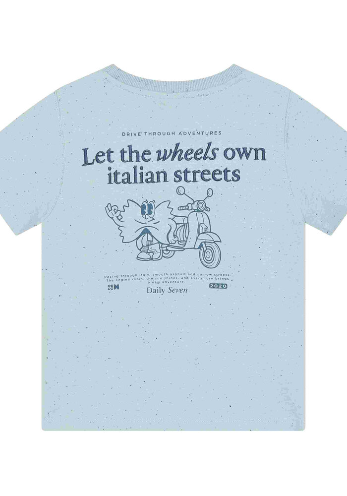 Daily Seven T-shirt Nappy Backprint  Celestial Blue