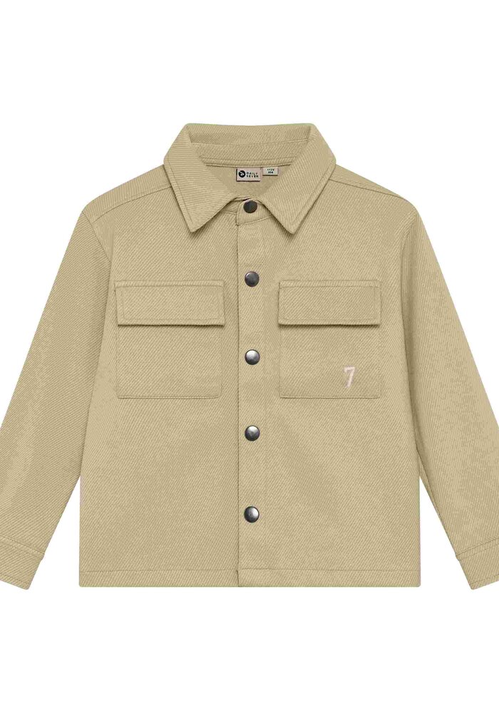 Daily Seven Shirt Jacket Structure  Pale Olive Green