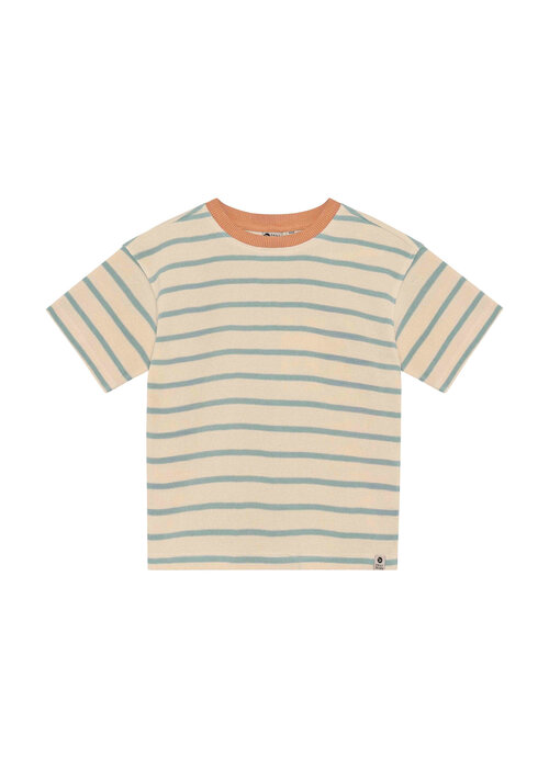 Daily seven Daily Seven Oversized T-shirt Stripe Sandshell