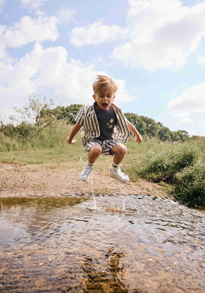 Daily Seven Shirt Stripe Cotton Thunderstorm