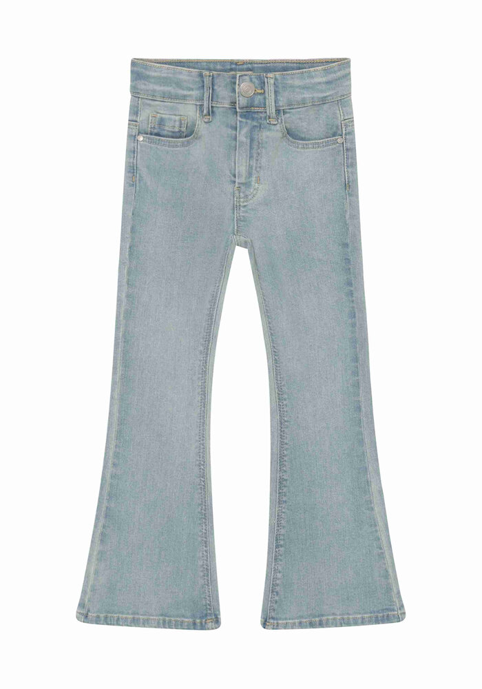 Daily Seven Denim Flared Fit Bow Medium Blue denim