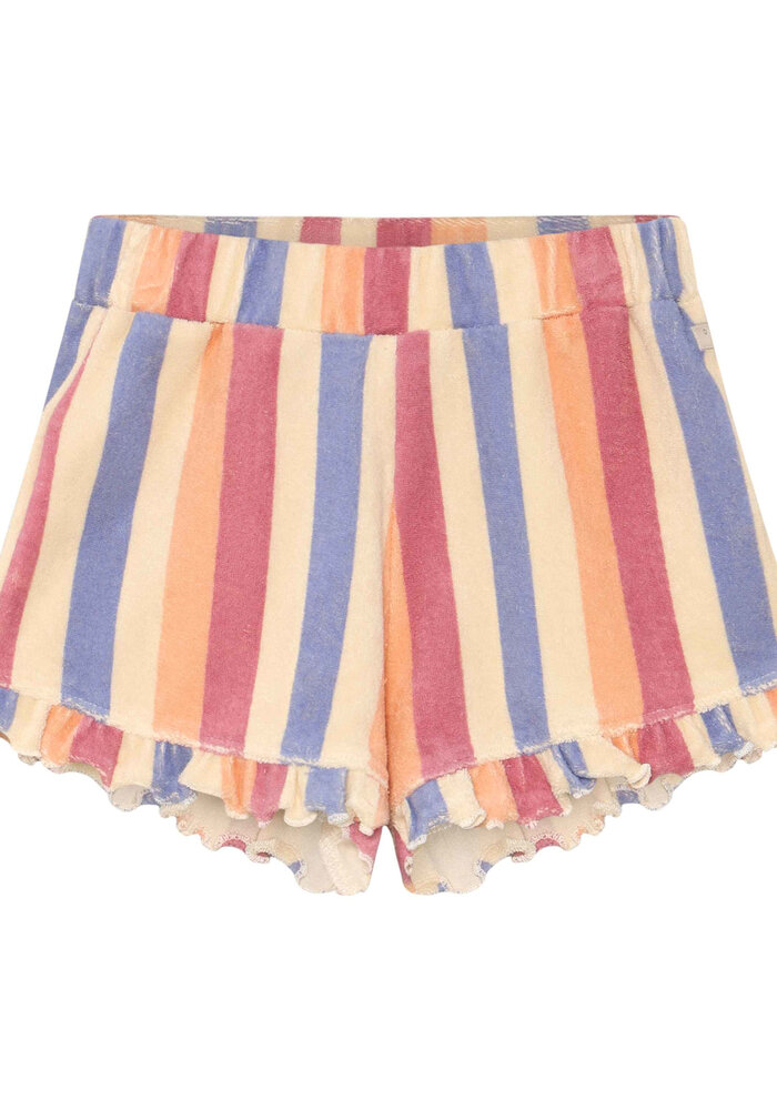 Daily Seven Terry Shorts Striped Heather Rose
