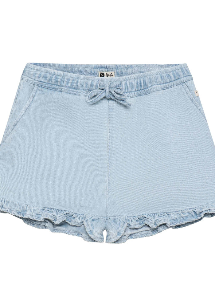 Daily Seven Light weight Denim Shorts Light Denim Blue