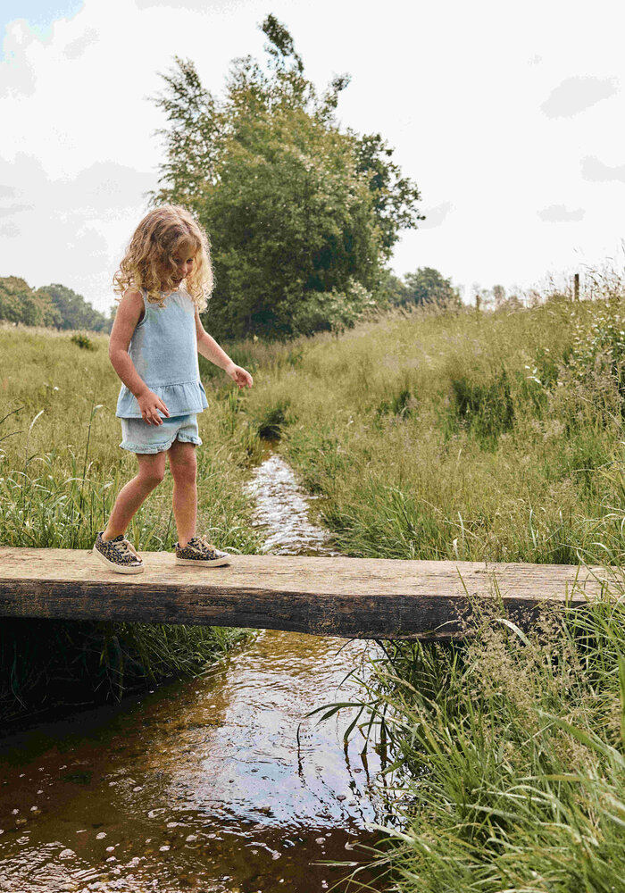 Daily Seven Light weight Denim Shorts Light Denim Blue