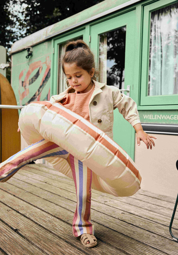 Daily Seven Flared Legging Striped Heather Rose