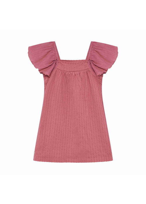 Daily seven Daily Seven Dress Wide Sleeve Heather Rose