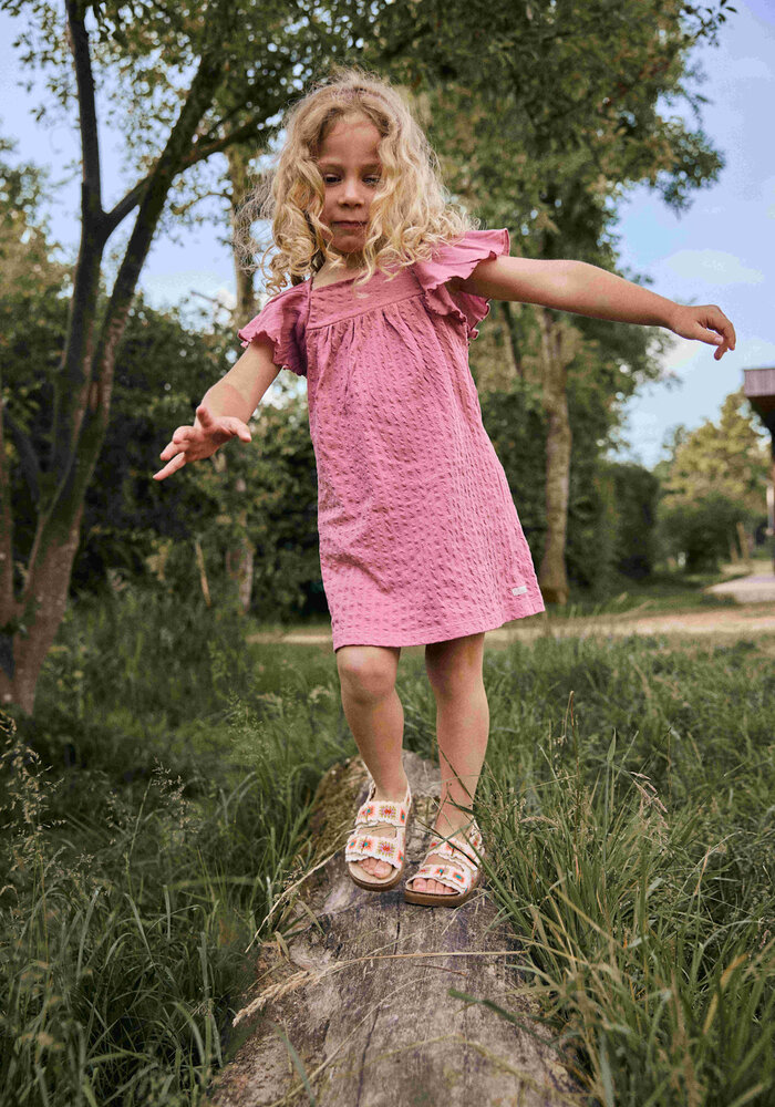 Daily Seven Dress Wide Sleeve Heather Rose