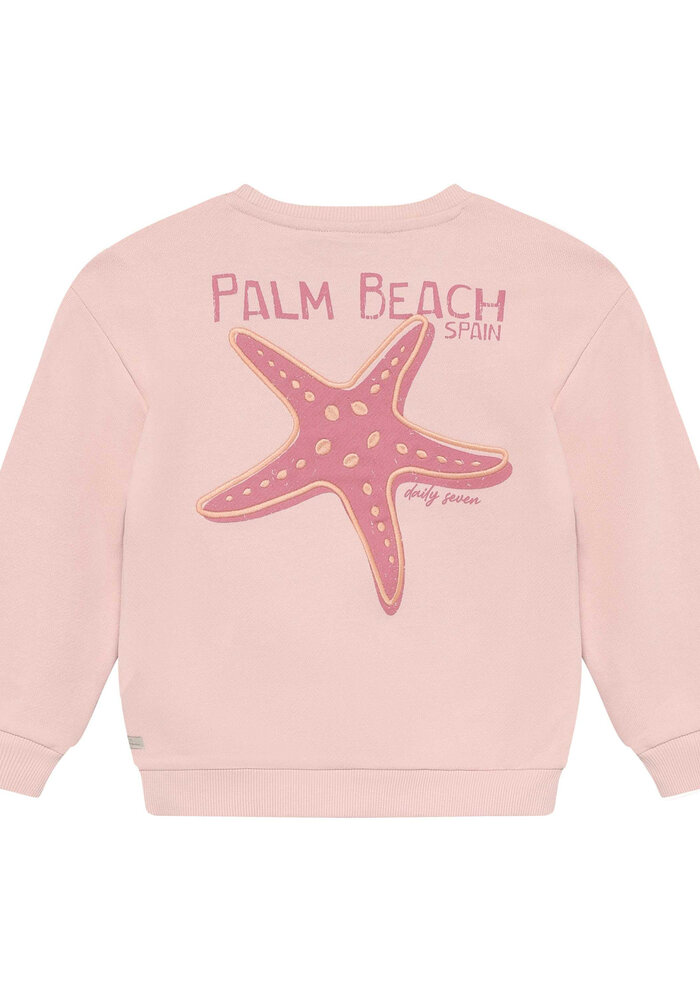 Daily Seven Sweater Backprint Silver Pink