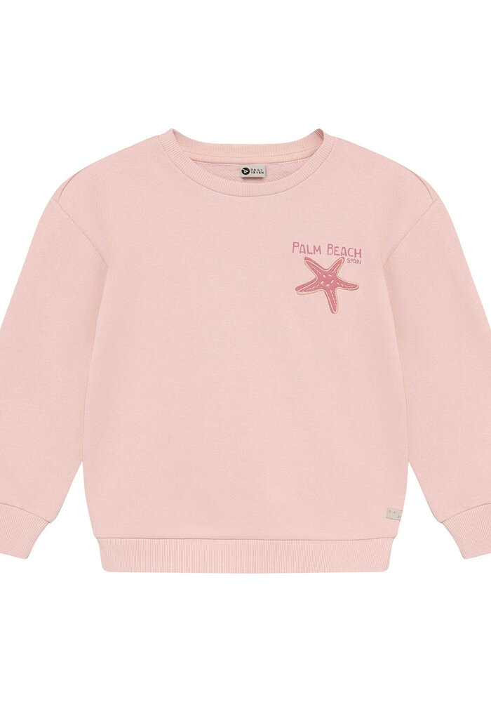 Daily Seven Sweater Backprint Silver Pink