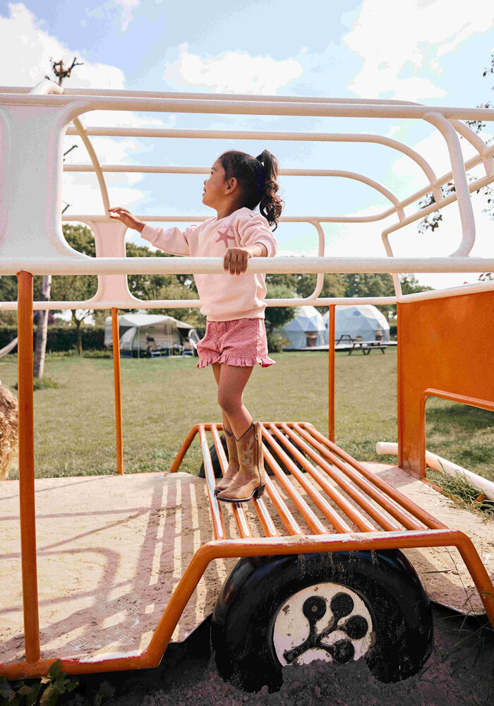 Daily Seven Sweater Backprint Silver Pink