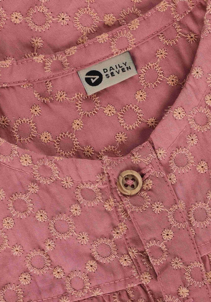 Daily Seven Shirt Ruffle Broderie Heather Rose