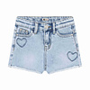 Daily Seven Denim Shorts Heart Blue Denim