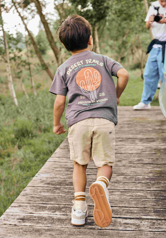Daily Seven T-shirt Structure Print Thunderstorm