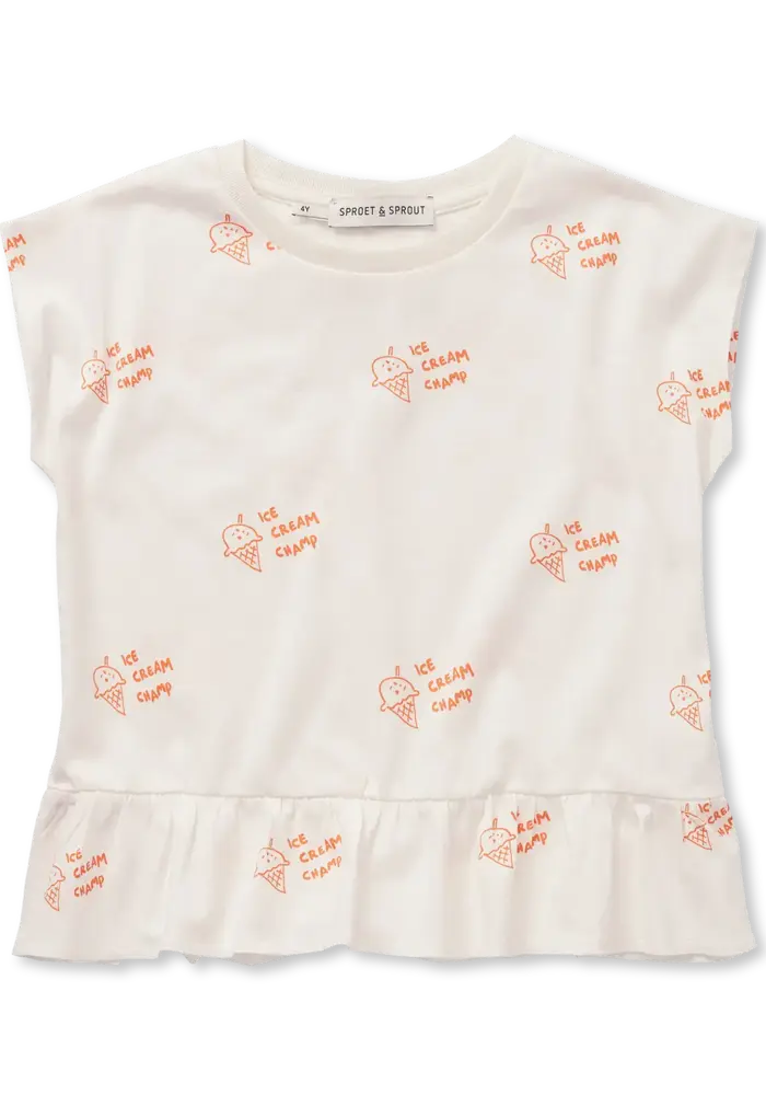 Sproet & Sprout Peplum T-shirt ice cream print