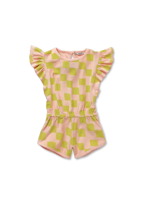 Sproet & Sprout Sproet & Sprout Ruffle jumpsuit block print