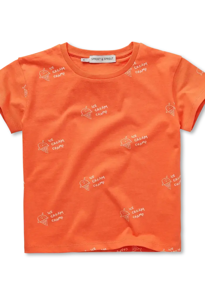 Sproet & Sprout T-shirt ice cream print orange