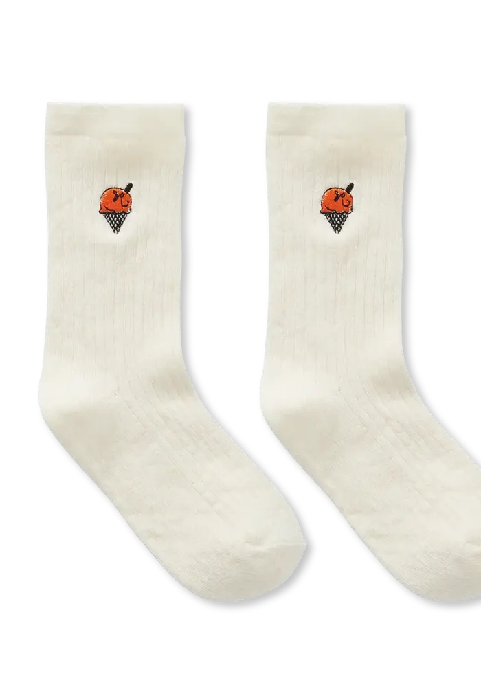 Sproet & Sprout Socks ice cream off-white