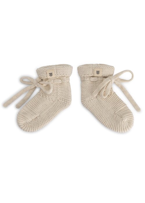 A TINY STORY A TINY STORY baby slippers ecru melange