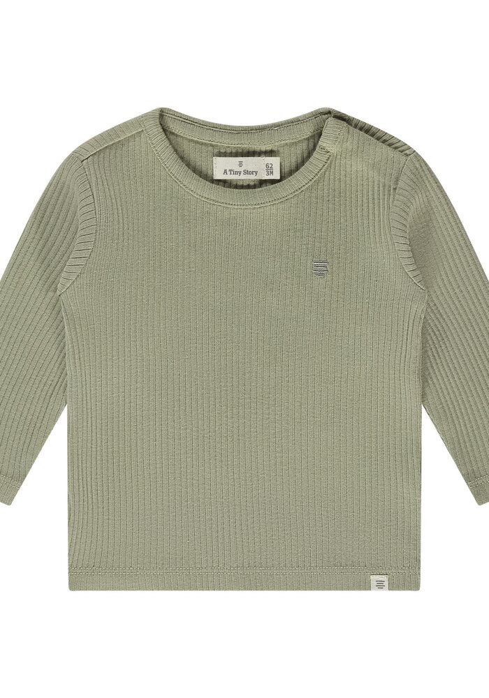 A TINY STORY baby t-shirt long sleeve Moss