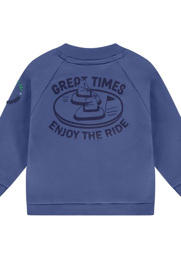 Babyface baby boys sweat cardigan Deep sea