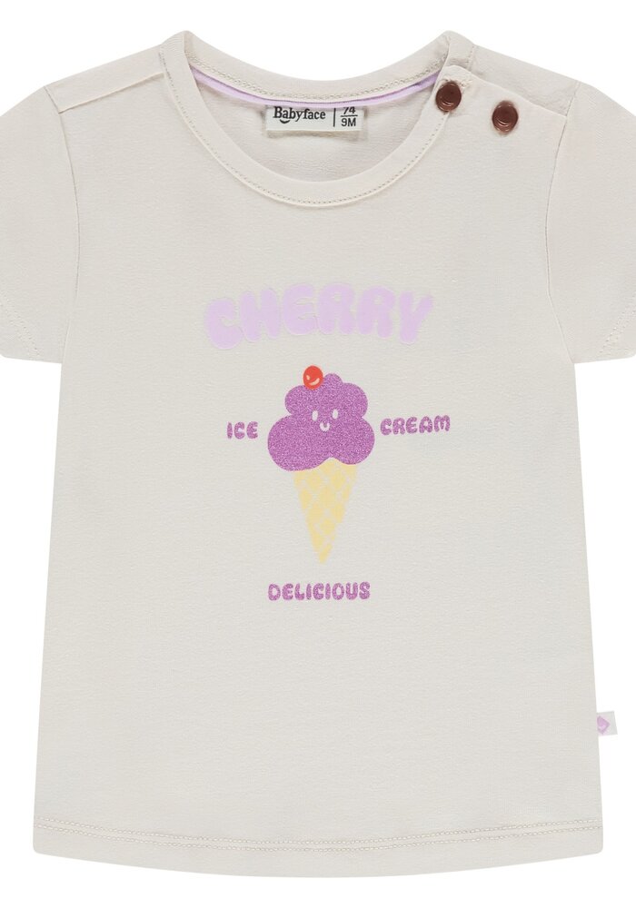 Babyface baby girls t-shirt short sleeve Ivory I