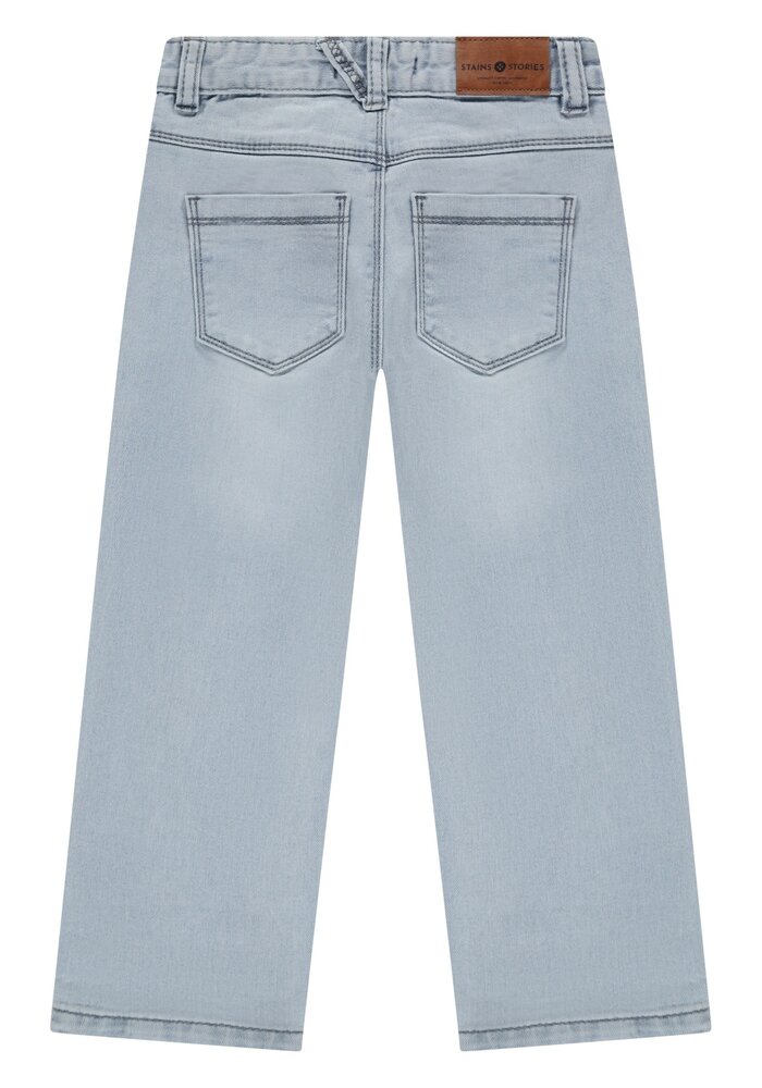 Stains and Stories boys denim wide fit Light blue denim