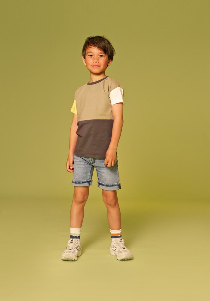 Stains and Stories boys denim short grey blue denim