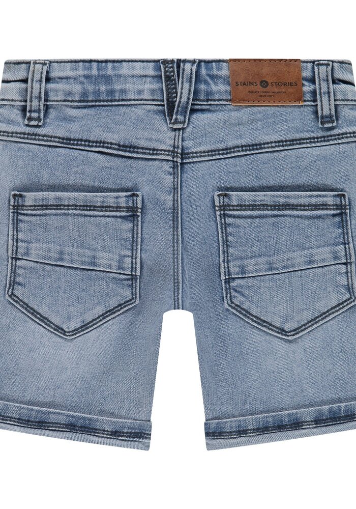 Stains and Stories boys denim short grey blue denim