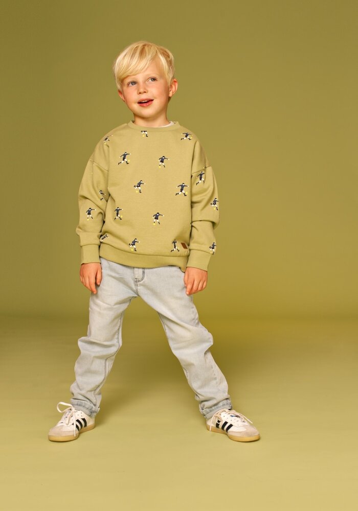 Stains and Stories boys denim wide fit Light blue denim