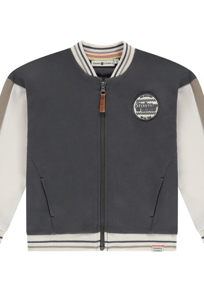 Stains and Stories boys sweat cardigan Antra