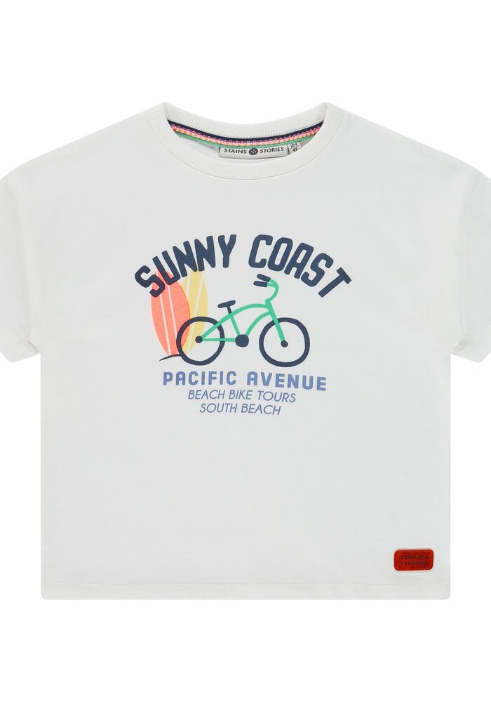 Stains and Stories boys t-shirt short sleeve Cloud