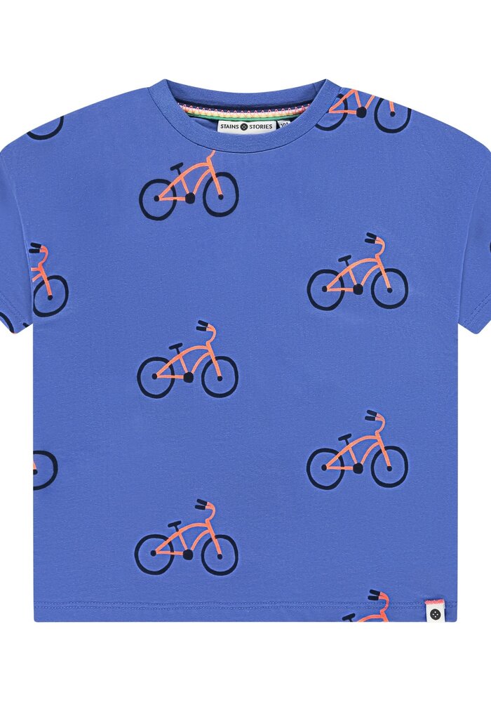 Stains and Stories boys t-shirt short sleeve Royal II