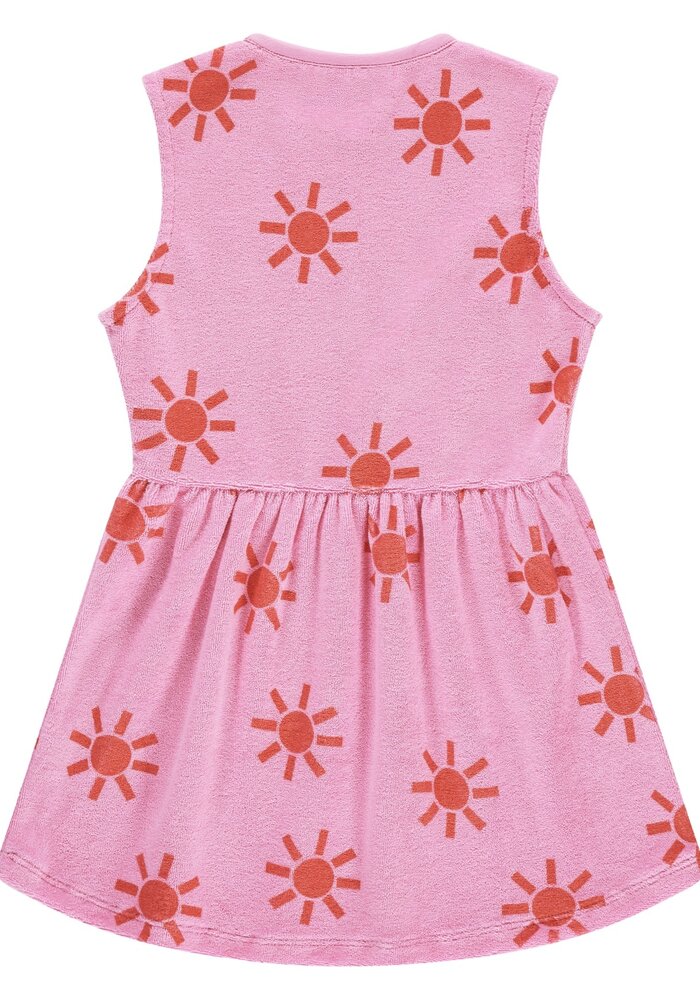 Stains and Stories girls dress shortsleeve Neon Pink
