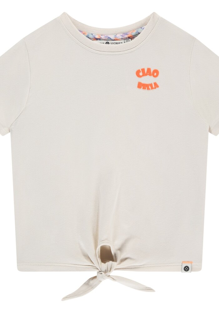 Stains and Stories girls t-shirt short sleeve Ivory