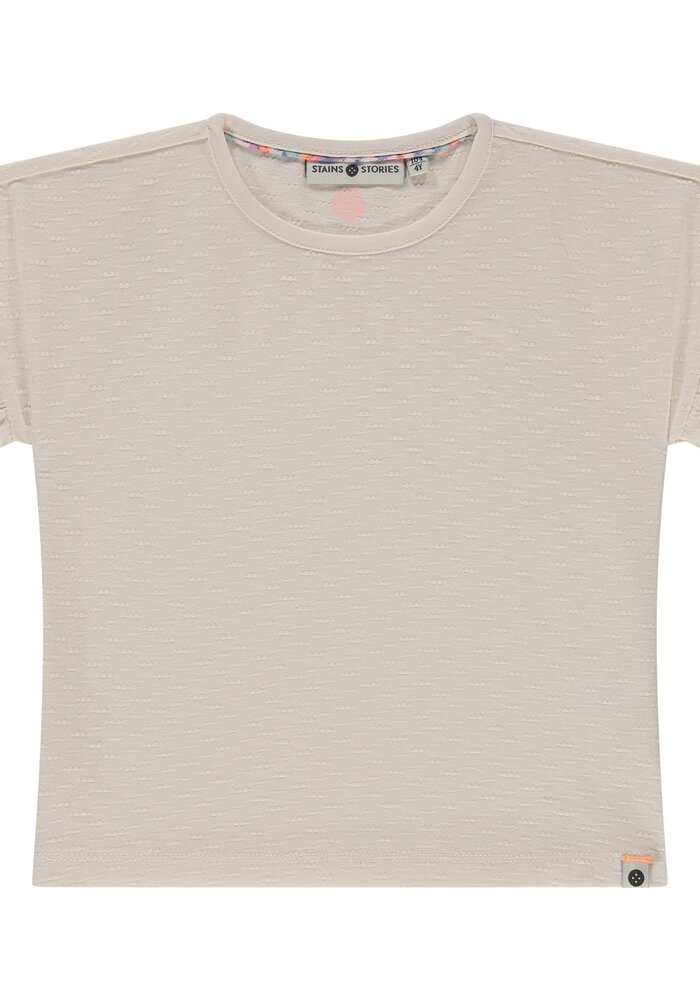 Stains and Stories girls t-shirt short sleeve Ivory II