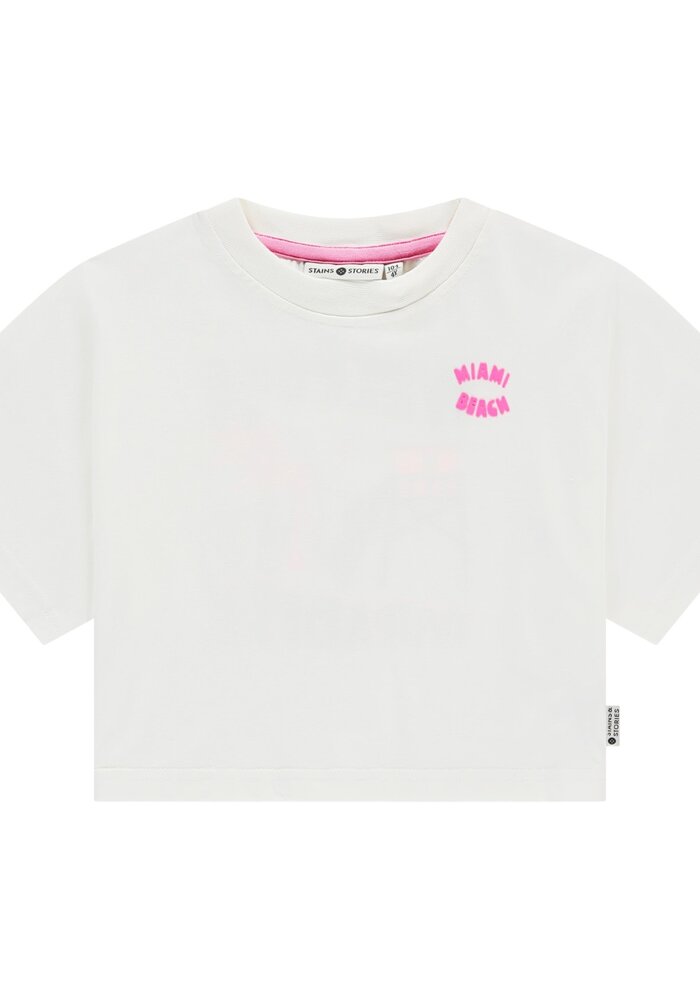 Stains and Stories girls t-shirt short sleeve White