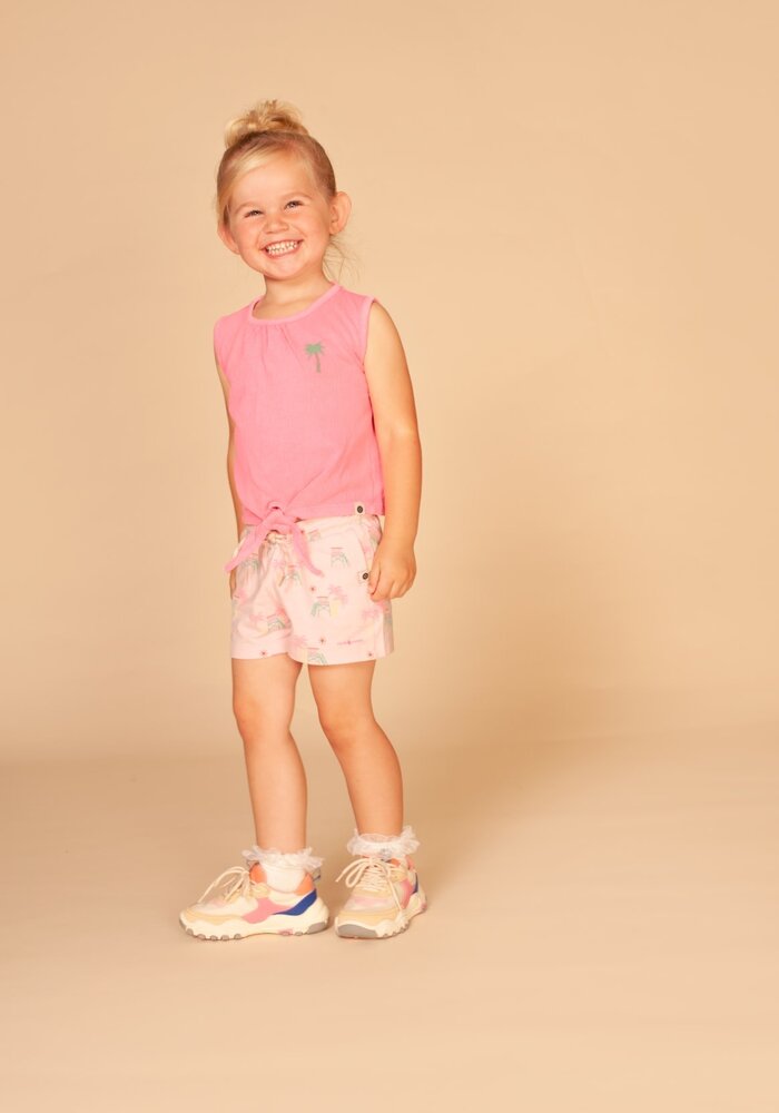 Stains and Stories girls t-shirt sleeveless Neon Pink