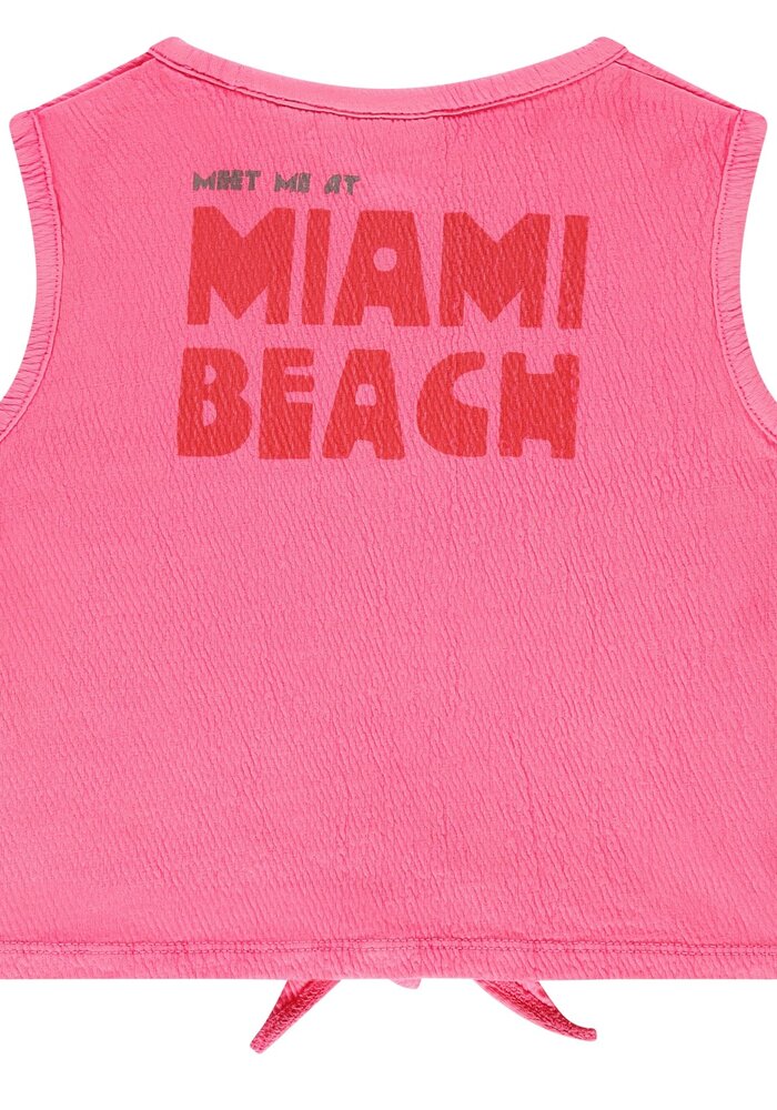 Stains and Stories girls t-shirt sleeveless Neon Pink