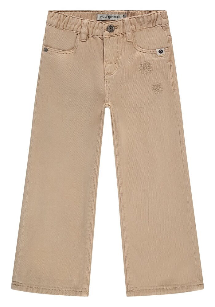 Stains and Stories girls wide leg pants Beige