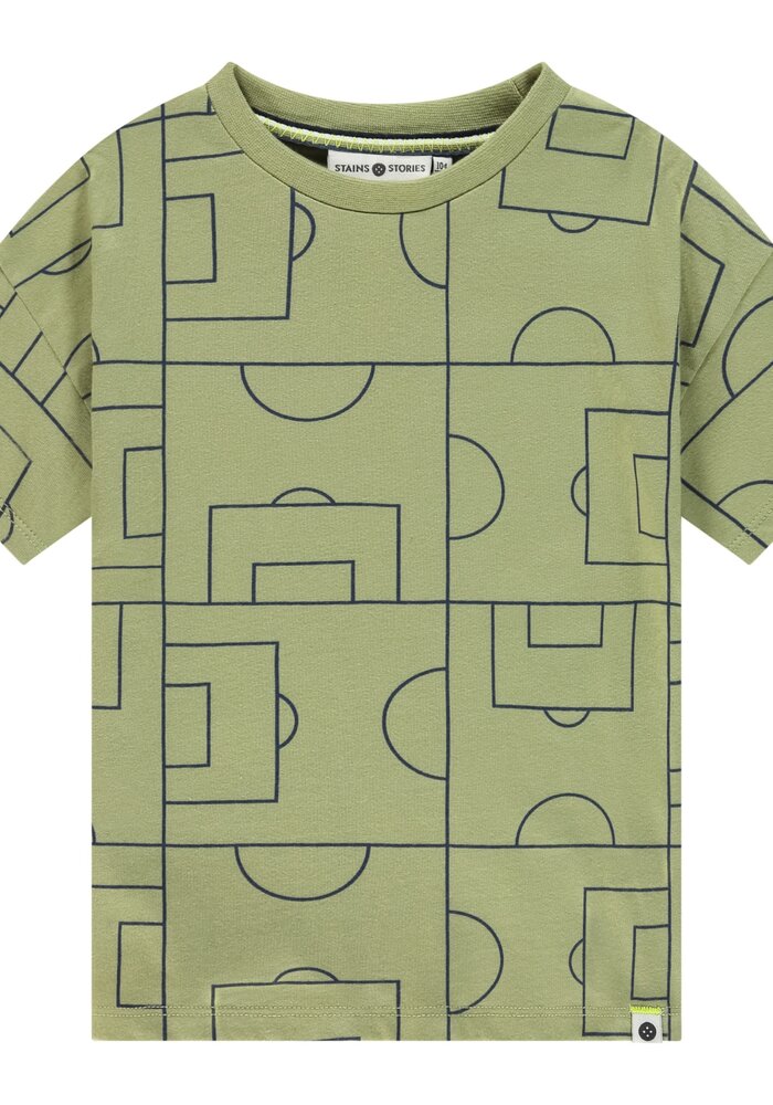 Stains and Stories boys t-shirt short sleeve Grass