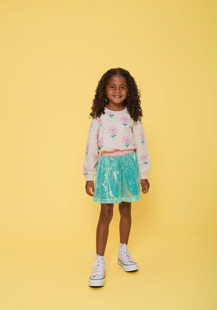 Jubel Pailetten rok - Rolling into Spring Groen