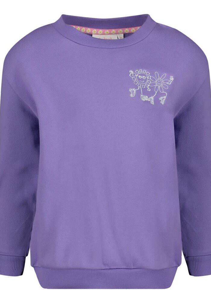 Jubel Sweater met backprint - Rolling into Spring Paars