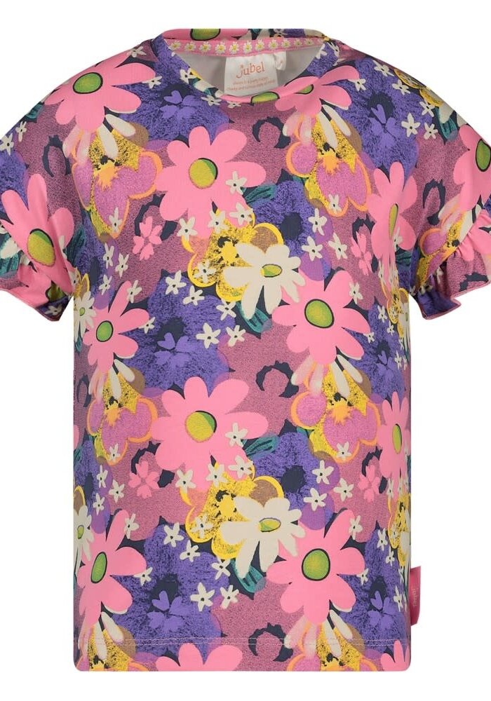 Jubel T-shirt AOP - Rolling into Spring Roze