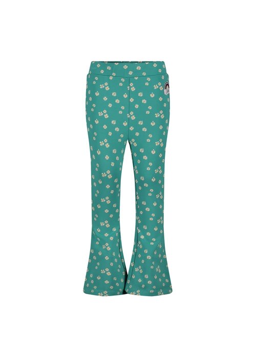 Jubel Jubel Flared broek AOP - Rolling into Spring Groen