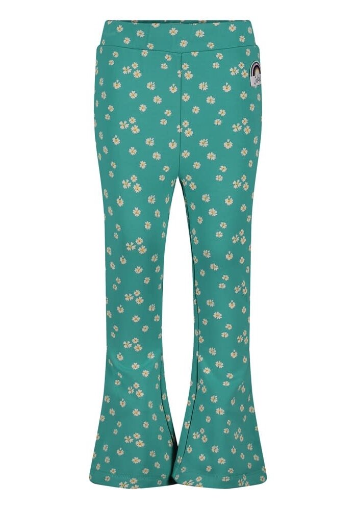 Jubel Flared broek AOP - Rolling into Spring Groen
