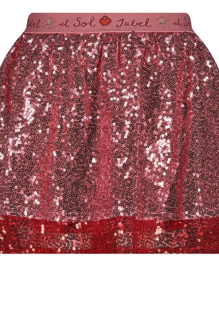 Jubel Pailetten rok - Salsa Sunset Roze